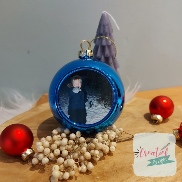 kerstbal met foto, foto kerstbal