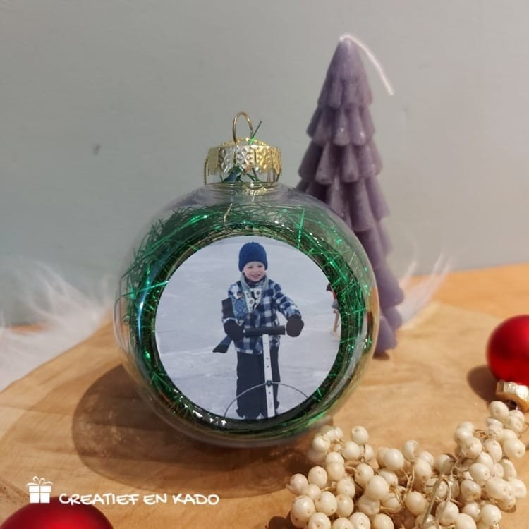 kerstbal met foto, foto kerstbal, foto kado