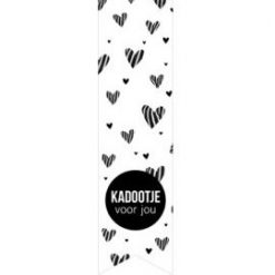 labelsticker kadootje voor jou zebra hearts 1