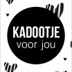 labelsticker kadootje voor jou, kadosticker kadootje voor jou
