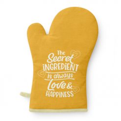 ovenhandschoen love & hapiness, the secret ingredient is always love & hapiness