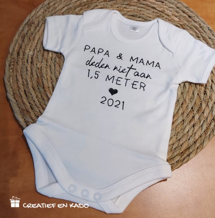romper papa en mama deden niet aan 1,5 meter 2021, romper corona 2021