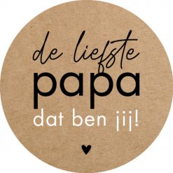 sluitsticker de liefste papa dat ben jij, kadosticker de liefste papa dat ben jij, verjaardag papa, cadeau vaderdag