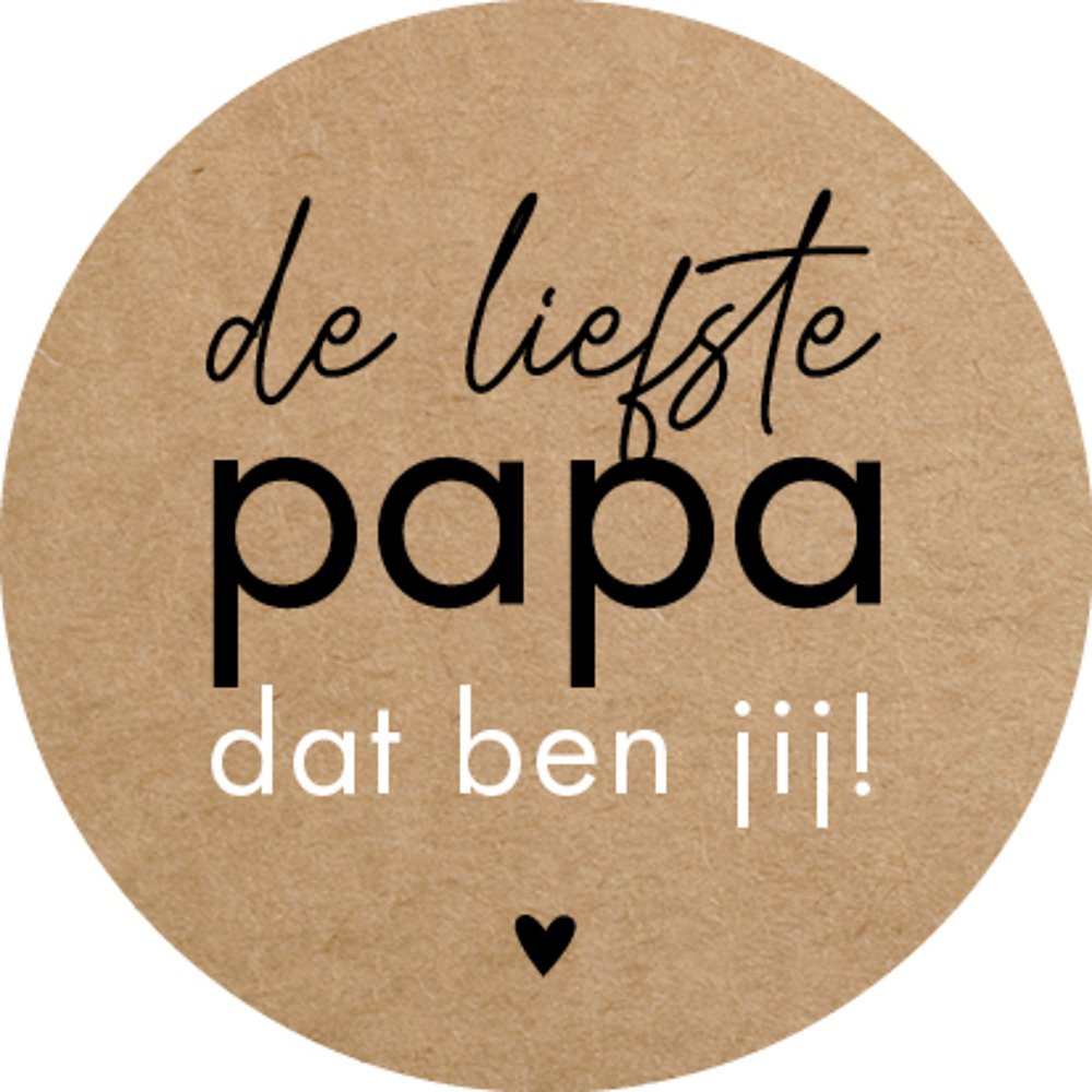 sluitsticker de liefste papa dat ben jij, kadosticker de liefste papa dat ben jij, verjaardag papa, cadeau vaderdag