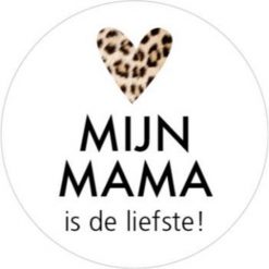 sluitsticker mijn mama is de liefste, kadosticker mijn mama is de liefste, verjaardag mama, Moederdag
