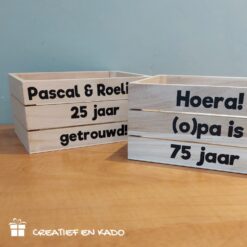 Houten kado kratje
