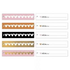 kadolabel ethnic hearts ribbon, kadolabel hartjes, inpakken