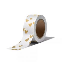 Washitape Solo Hearts goud, Maskingtape hearts