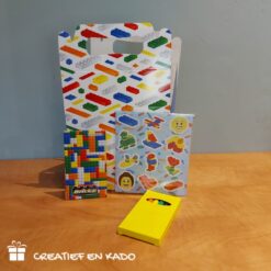 bouwstenen box traktatie, lego traktatie, complete traktatie,