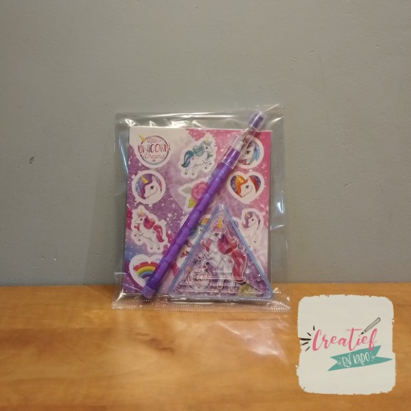 unicorn stickervel traktatie, eenhoorn traktatie, traktatie meisjes