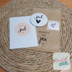 kadoset bedankt juf