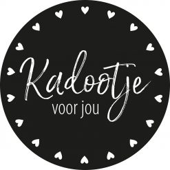 kadosticker kadootje voor jou, XL kadosticker