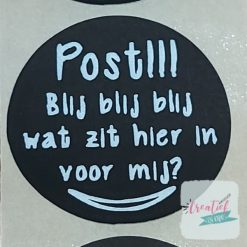 kadosticker post zwart