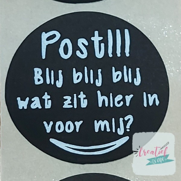 kadosticker post zwart
