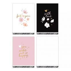 minikaart cours de fleur, minikaart for you, minikaart you make me so happy, minikaart with love, inpakken