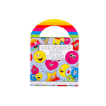 gezichtjes kleurboekje met stickers, trakteren, emotions traktatie, smiley traktatie, uitdeelkadootjes