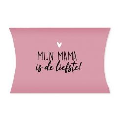 gondeldoosje mijn mama is de liefste, kadodoosje, inpakken, pillowbox