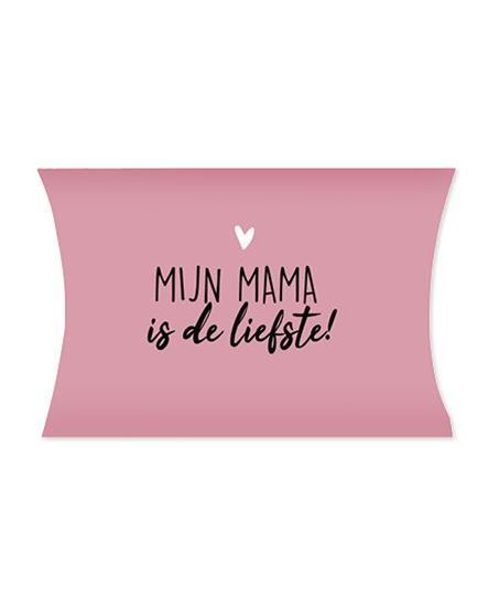 gondeldoosje mijn mama is de liefste, kadodoosje, inpakken, pillowbox