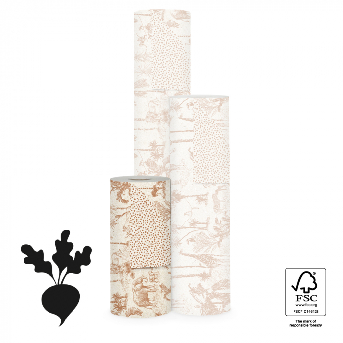 kadopapier vintage jungle, inpakpapier vintage jungle