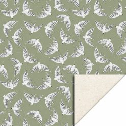 kadopapier birds old green, inpakpapier birds old green, inpakken