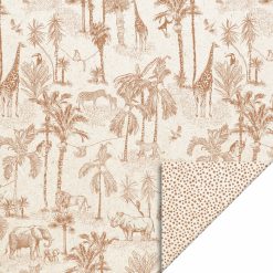 inpakpapier vintage jungle, kadopapier vintage jungle, inpakken,