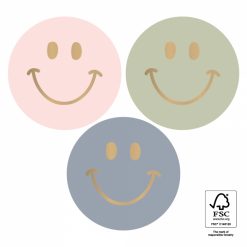 kadosticker smiley gold pastel