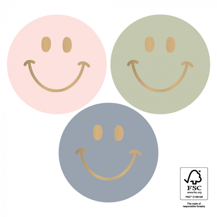 kadosticker smiley gold pastel