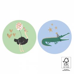 kadosticker ostrich, kadosticker crocodile, inpakken