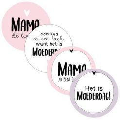 kadostickers Moederdag, kadosticker mama, sluitsticker, sluitzegel, kado mama, Moederdag, inpakken