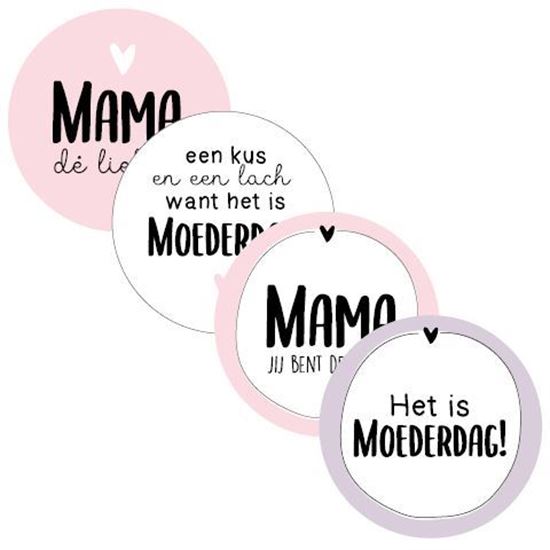 kadostickers Moederdag, kadosticker mama, sluitsticker, sluitzegel, kado mama, Moederdag, inpakken