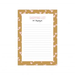 notitieblok shoppinglist, noteblock, boodschappenlijstje, stationary