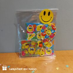 smiley spel traktatie, complete traktatie, traktatie idee, trakteren