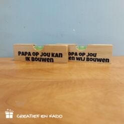 waterpas flesopener met tekst, kado papa, Vaderdag, flesopener papa, waterpas papa