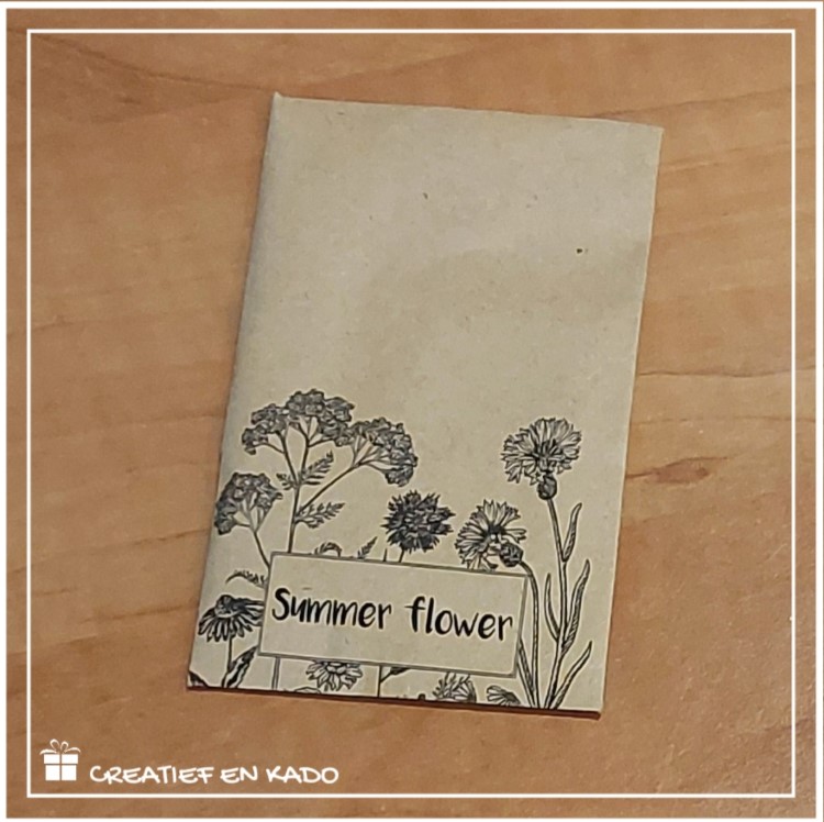 zakje bloemzaadjes, summer flowers, bedankt dat je mij hielp groeien