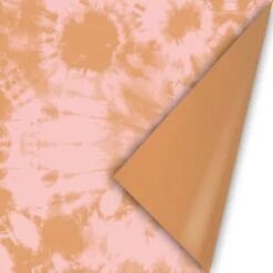 inpakpapier tie dye peach brons, kadopapier tie dye, inpakken