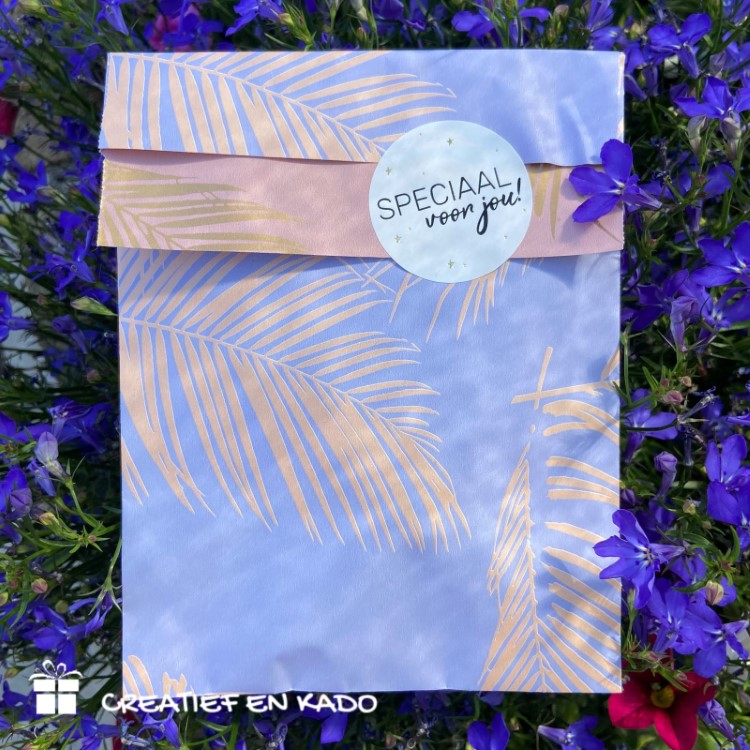 kadozakje palm leaves lila, inpakken