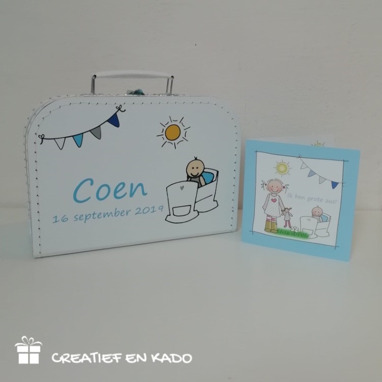 kinderkoffertje met naam, kinderkoffertje Coen