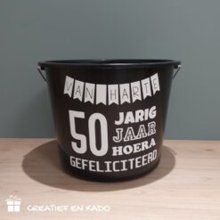 emmer verjaardag, 50 jaar, verjaardagsemmer, kado pakket