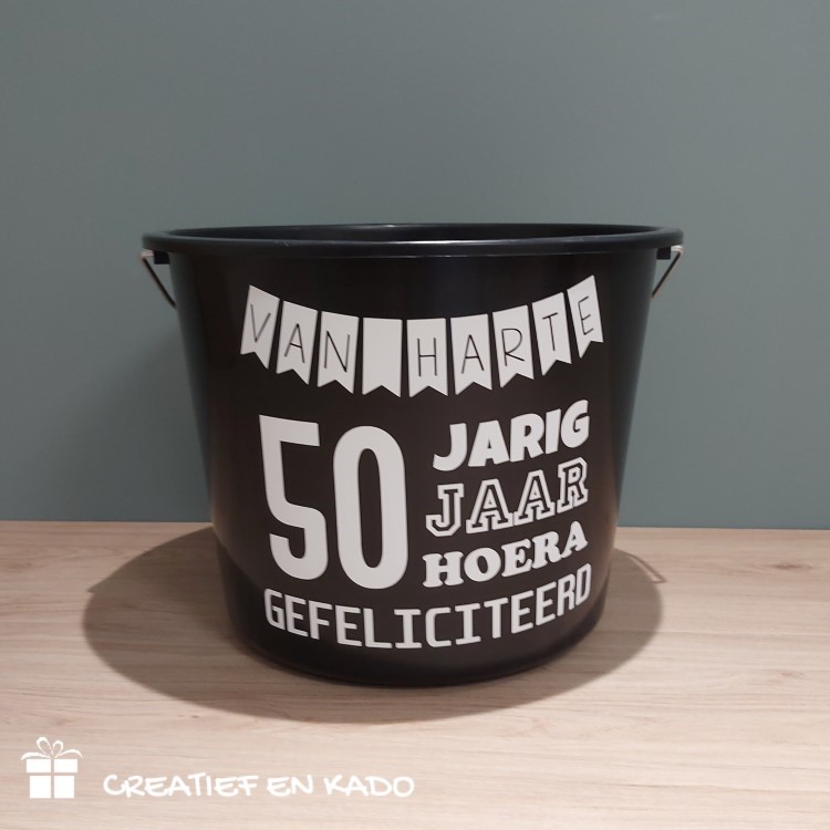 emmer verjaardag, 50 jaar, verjaardagsemmer, kado pakket
