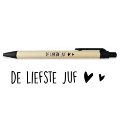 pen de liefste juf, eco pen, kado juf