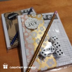 yahtzee kadosetje, yahtzee juf, yahtzee meester, kado meester, kado juf
