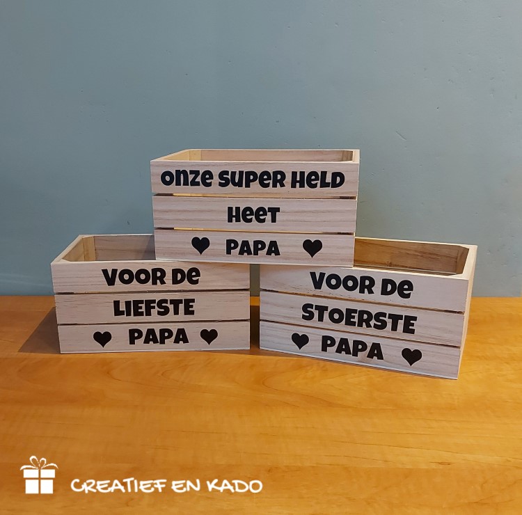 houten kratje vaderdag