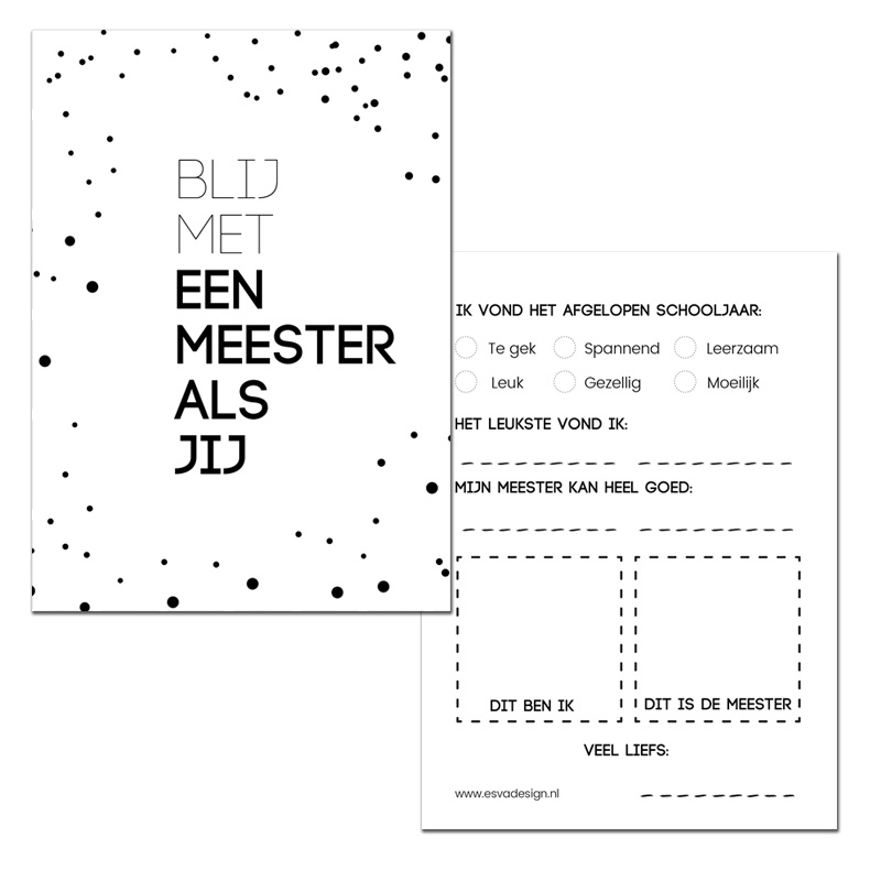 kaart meester, kaart blij met een meester als jij