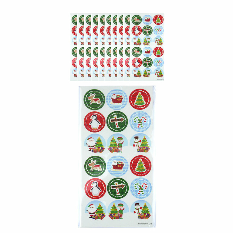 fun stickervel kerst, kerst stickers, uitdeelkadootjes, trakteren kerst