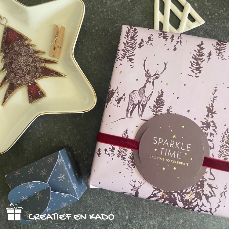 inpakpapier reindeer forest, kadopapier kerst, kadopapier winter, inpakken, inpakinspiratie