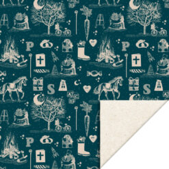 inpakpapier sint vintage dark blue, inpakpapier sinterklaas, inpakken