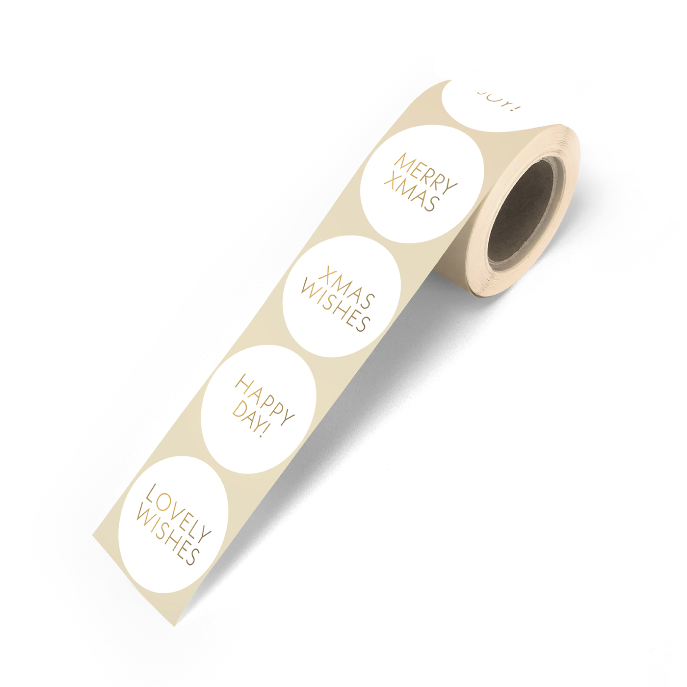 kadostickers christmas wishes wit, sluitstickers kerstmis wit, inpakken kerst