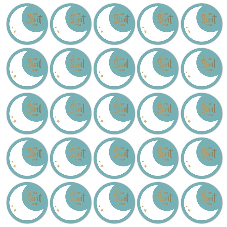 kadosticker Sint cool, sluitstickers Sinterklaas inpakken