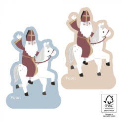 kadostickers sint op paard, sluitstickers sinterklaas, inpakken