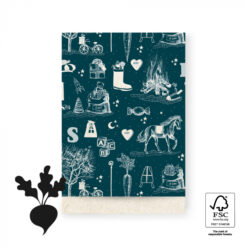 kadozakje sint vintage dark blue, inpakken sinterklaas